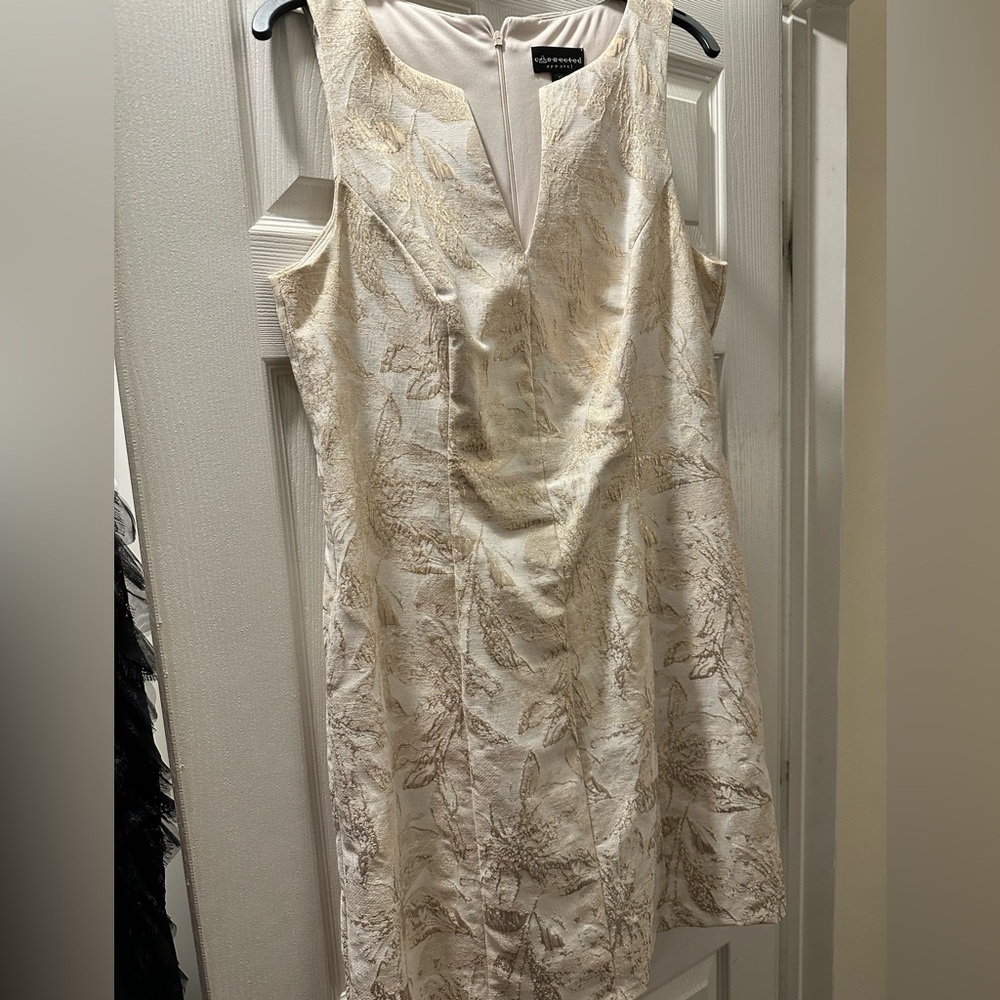 Cream Dress w/ Gold Shimmer